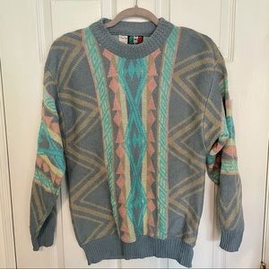 VINTAGE Pullover Cozy Grandpa Sweater cotton blend small/medium